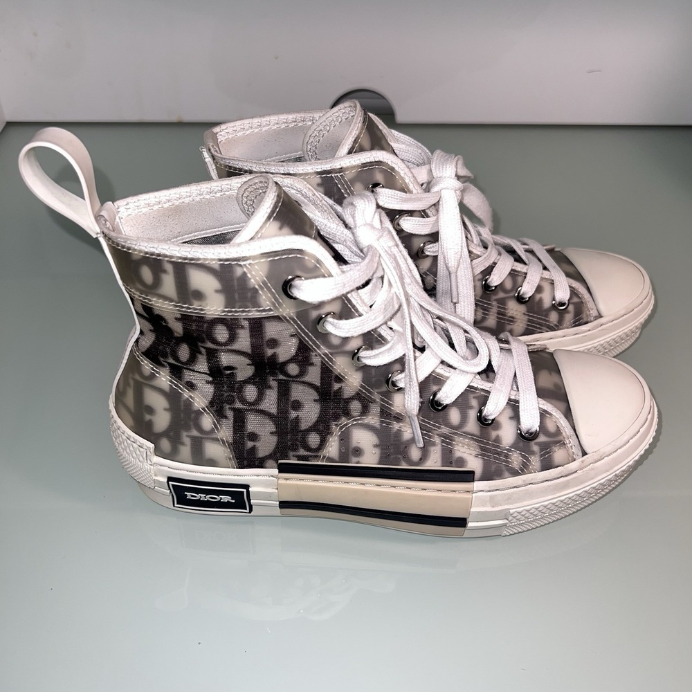 Christian Dior B23 High Top Women's Designer Sneaker 37 Size 7 - Picture 6 of 16